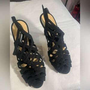 Manolo Blahnik Black Strappy Heels